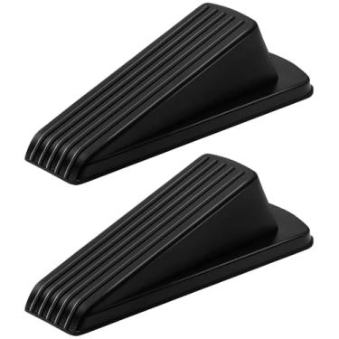 Imagem de Batentes de porta, batentes de porta para parte inferior da porta, cunha de batente de porta de borracha, batente de porta empilhável resistente para carpete porta resistente