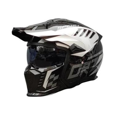 Imagem de Capacete De Motocicleta Retrô Aprovado Pelo DOT Modular Multifuncional