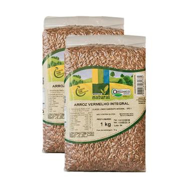 Imagem de Kit 2X: Arroz Vermelho Integral Orgânico Coopernatural 1kg