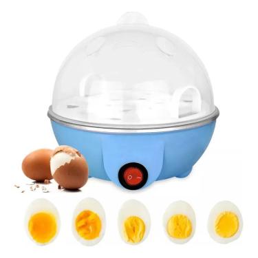 Imagem de 2X Cozedor De Ovos Elétrico Portátil Cozinha À Vapor Cor Azu