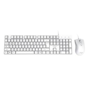 Imagem de Kit Mouse E Teclado Aigo Wq1606 - Branco
