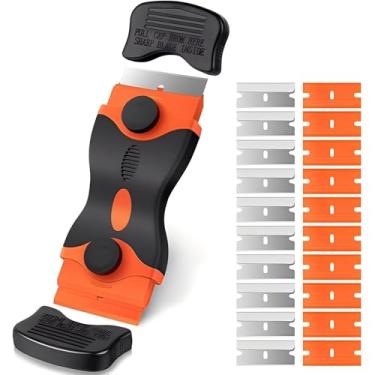 Imagem de Raspador de lâmina de barbear com 20 lâminas, raspador de fogão de vidro para porta de forno, raspador de fogão, tinta de limpeza de raspador de vidro (HUCP-GJ-STCD-cheng1010)