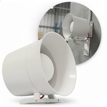 Imagem de Sirene Piezoelétrica Alta Potencia 3 Som Para Alarme Ipec, BRANCO