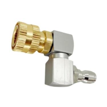 Imagem de Whtkoph Adaptador de Engate Rápido de 1/4" para Lavadora de Alta Pressão, em Liga de Alumínio, com Conexão Giratória. Acessório Universal Adequado para O, Cabeça de alumínio prateado
