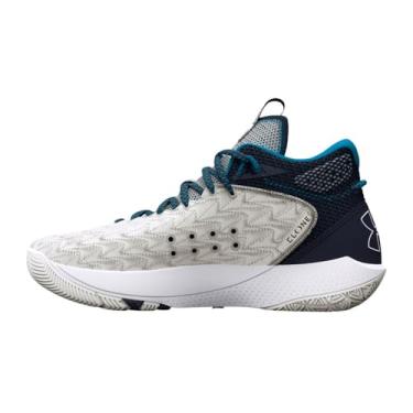 Imagem de Under Armour Hovr Havoc 5 Tênis de basquete masculino, Whitemidnight azul-marinho, 44