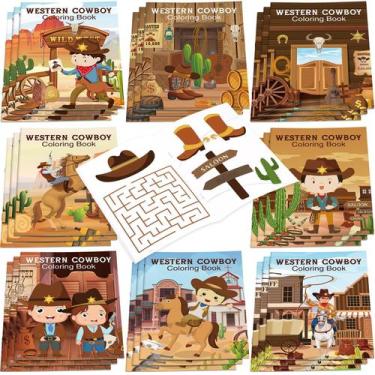 Imagem de Livro de colorir Nezyo Cowboy Wild West Theme 24 peças