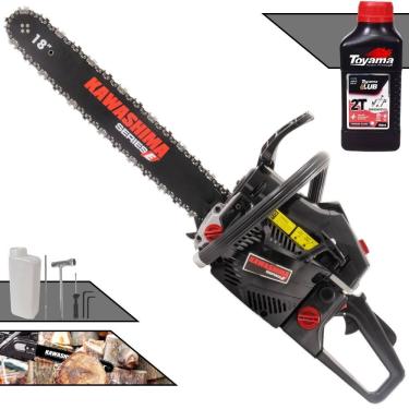 Imagem de Motosserra Profissional Kawashima Kcs 520e A Gasolina 50.8cc Com Sabre 18 3300660 + Óleo Toyama Fg50