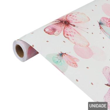 Imagem de Papel de Parede 45cm X 5m Borboletas - Tudo em Caixa