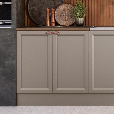 Imagem de Balcão Para Cozinha 80cm Com Tampo Unna Gris