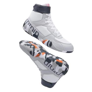 Imagem de Tênis de luta livre masculino leve, Sdtdid Boxe para academia, treinamento, levantamento de peso, etc., Cinza, 40