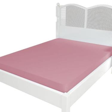 Imagem de Lencol Micropercal 300 Fios Avulso Com Elastico King Rose - Lux Enxova