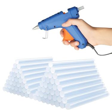 Imagem de Pacote com 240 mini bastões de pistola de cola quente, 10 cm de comprimento, 0,7 cm de diâmetro, para mini pistolas de cola quente, amplamente utilizadas em madeira, papel, vidro, madeira, arte DIY