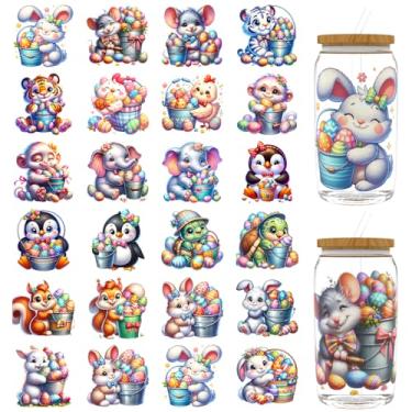 Imagem de Elewins 24 peças de envoltório de copo DTF UV de fada da Páscoa, envoltórios de copo DTF UV para 473 g, óculos, mesas, cadeiras, computadores, papel de transferência UV DTF de alta viscosidade