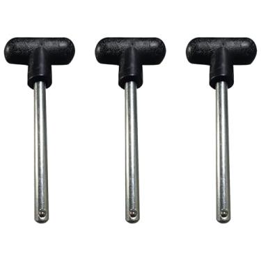 Imagem de ZQTSANKESL 3 pinos de empilhamento de peso, alongamento de 0,9 cm de diâmetro, espaço de bloqueio, pino de máquina de levantamento de peso, adequado para fitness, universal, casa, academia, peças e