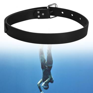 Imagem de Cinto ajustável para mergulho livre, fivela de aço inoxidável de liberação rápida, cinto de silicone de mergulho de 130 cm para pesca submarina, equipamento para homens e mulheres