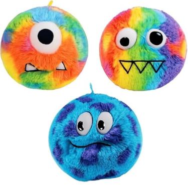 Imagem de Bola de Pelúcia Inflável Multicolorida, 23cm de Diâmetro, Macia com Bomba de Ar, para Crianças, Decorativa, cor sortido