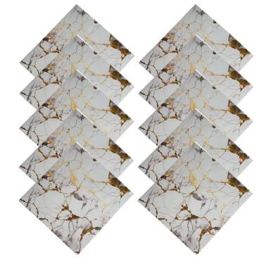 Imagem de Placa Adesiva Marmore 3D Kit 10 uni Papel de Parede Obra Reforma Autoc