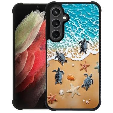 Imagem de yicomon Capa para celular compatível com Samsung Galaxy S23 FE, estampa de tartaruga oceânica, durável, moderna, engraçada, capa protetora macia antiarranhões à prova de choque