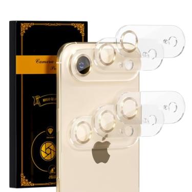 Imagem de beuxece Pacote com 6 lentes de câmera Airtector para iPhone 17 Air [Drop Airtection] [Compatível com capas] [Fácil instalação] Tela de vidro temperado 9H Airtector Capa Acessórios 16.5 cm, CD Gold