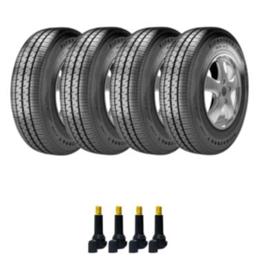 Imagem de Combo 4 Pneus Astra C4 Idea Civic 205/55r16 91v Tubeless F700 Firestone + Bico Valvula Tr414