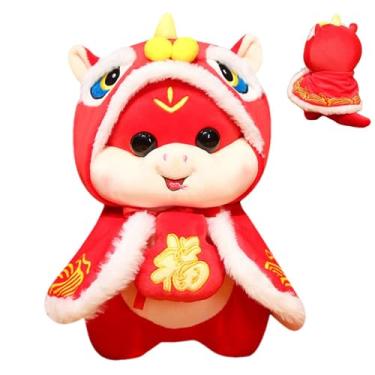 Imagem de Boneca de pelúcia de, pelúcias de mascote de - Boneca fofinha de de pelúcia mascote chinesa - Decoração do Festival da Primavera de Animais Huggable do Ano Novo Chinês para Dormitório, Berçário