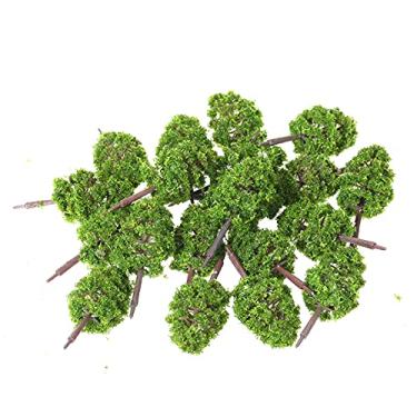 Imagem de 20 Peças de Árvores em Miniatura para Modelos Layout Ferroviário Jardim Paisagem Miniaturas Suprimentos Kits Construção Brinquedos