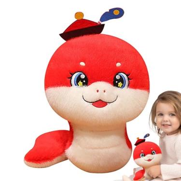 Imagem de Animal de de pelúcia, de pelúcia do Festival da Primavera, Boneca de pelúcia tradicional chinesa mascote, 2025 ano da sofá e cama decoração almofada doméstica para sala de estudo, quarto