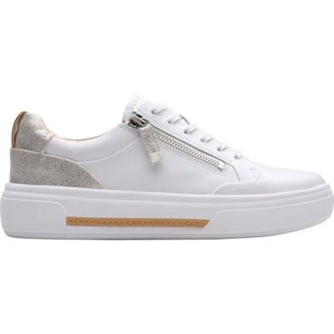 Imagem de Clarks - Tênis feminino com zíper Hollyhock, Prata Combi Lea, 38