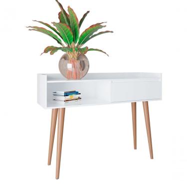 Imagem de Aparador Retrô Delta Branco Gloss - Moveisaqui