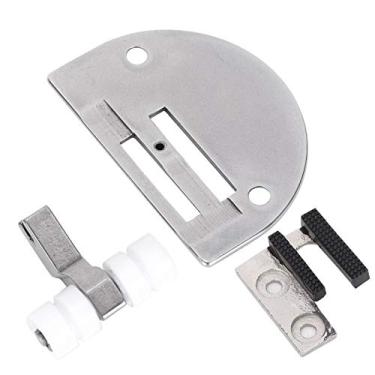 Imagem de YOUTHINK Acessórios para Máquinas de Costura, Conjunto de Calcadores Com Placa de Agulha e Pés Cortadores Laterais para Máquinas Overlock Industriais, Construção Leve Em Ferro para Acolchoamento e