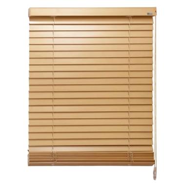 Imagem de Nabytok Persianas venezianas de madeira de álamo, persiana horizontal de ajuste personalizado para casa e escritório, filtragem de luz e privacidade, fácil instalação