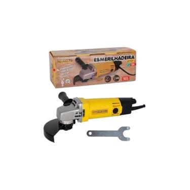 Imagem de Esmerilhadeira Angular 4 1/2'', 650W, 11.000 RPM, 127V, com Punho Lateral e Chave de Pino, para Corte e Desbaste de Metais