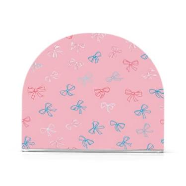 Imagem de Qilmy Bonito suporte de guardanapo de acrílico de gravata borboleta, porta-guardanapos para mesas cozinha restaurante decoração de casa, suporte decorativo moderno para guardanapos de coquetel de