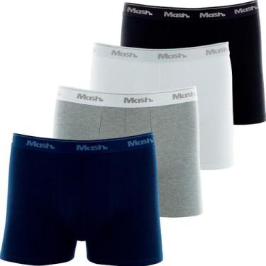Imagem de Kit 4 Cuecas Boxer Mash Algodão Box Confortável Cueca Masculina Cós El