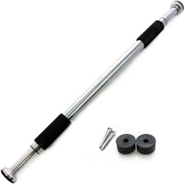 Imagem de Barra de Flexão e Exercícios de Porta Ajustável (62cm a 100cm) | Pegada Anatômica com Neoprene Antiderrapante | Suporta até 100kg | Barra Fixa para Treino de Força e Resistência