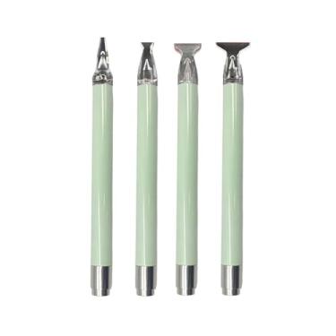 Imagem de Ferramentas e acessórios de pintura de diamante com luz LED, 4 peças de canetas de arte de diamante e caneta de broca, kit de acessórios de pintura de diamante de 1/3/6/9 contas, para pintura de