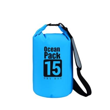 Imagem de Mochila de Saco Seco Bolsa Transversal para Natação Camping Rastreamento Rio Deslocamento Esportivo com Costura Alta Frequência Design Flutuação em PVC Homens e Mulheres
