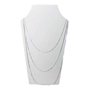 Imagem de Conj. 3 Correntes Veneziana Prata Legítima 925 40, 45, 60 Cm