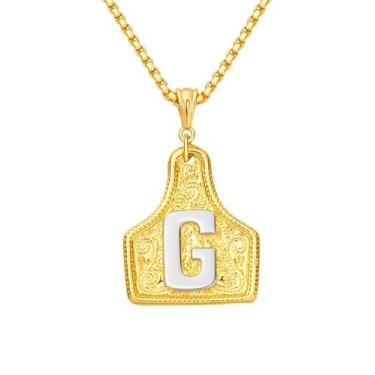 Imagem de rgwtgkyh Colar feminino com fivela de cinto prata com pingente de letra inicial ocidental delicado colar com pingente de letra personalizada joias presentes para cowgirl cowboy, Large, Metal, Sem