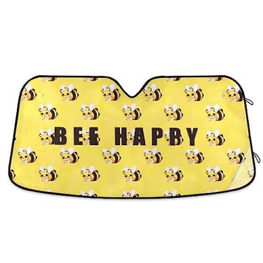 Imagem de Capa protetora solar para carro BEE Happy, persianas de carro para janelas frontais, protetor solar para para-brisas de carro, acessórios de carro de verão