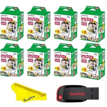 Imagem de Fujifilm Instax Mini Instant Camera Film, pacote múltiplo (pacote com 4 solteiros)