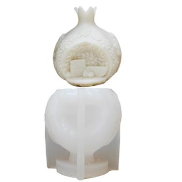 Imagem de Molde de silicone de romã, resina epóxi, sabonete, fondant, chocolate, molde de sabão