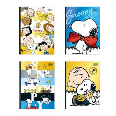 Imagem de Caderno Brochura Colegial Snoopy - Capa Dura Sortida - 160 Folhas Pautadas, Lombada Quadrada, Tamanho 177x240mm, Folhas Ilustradas e Coloridas - Brochurão - Ideal para Notas e Estudos. Edição de Colecionador - Pé de Lápis