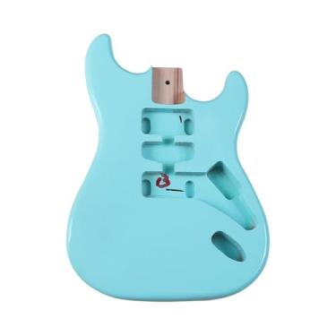 Imagem de simhoa Kit de Corpo de Guitarra Elétrica Faça Você Mesmo, Peças de Guitarra de Madeira Inacabadas para Fácil Montagem E