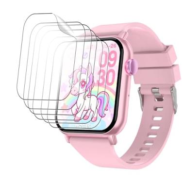 Imagem de Pacote com 6 protetores de tela para relógio inteligente ganopterygon TK09 4.6 cm – Película TPU 6H, antiarranhões, anti-impressões digitais, sem bolhas, à prova de estilhaçamento, à prova de poeira