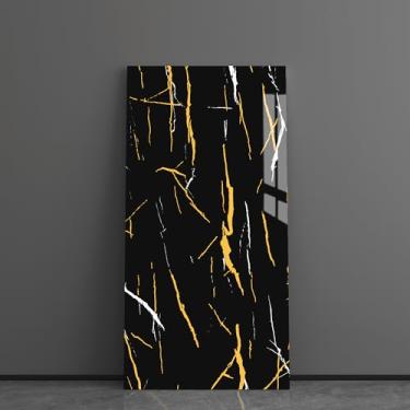 Imagem de Haimin Painéis de parede descasque e cole 10 peças de 59,9 x 30 cm (cobertura de 19,4 pés quadrados) Azulejo de mármore Backsplash preto leve (não mármore real), ideal para cozinha, banheiros, salas