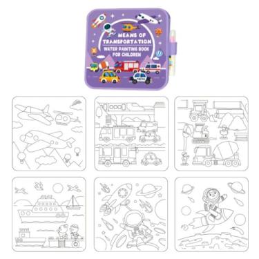 Imagem de Livro de desenho mágico reutilizável, conjunto de rabiscos de livros apagáveis, livro de pintura de água reutilizável 2026, livro de cores de tinta de água, sem bagunça, basta adicionar água para