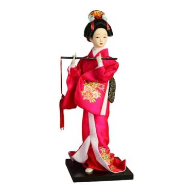 Imagem de Fxzqgnh Boneca Gueixa Japonesa Asiática em Quimono, Item de Colecionador, Peça única, Tradicional, 23 Cm de Altura, Decoração de Mesa para Casa, Style a, Tamanho real