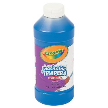 Imagem de Tinta têmpera azul lavável Crayola Artista II – 473 g (1 peça) – Ideal para salas de aula, pôsteres e estações de artesanato infantil.