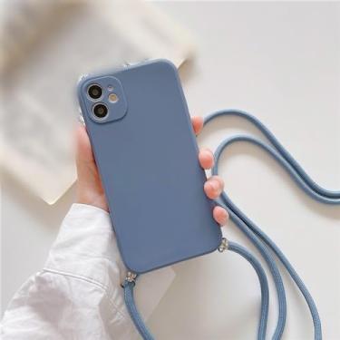 Imagem de Colar crossbody cinta cordão cabo silicone caso de telefone para huawei p50 p40 p30 p20 lite pro capa traseira, cinza, para p30
